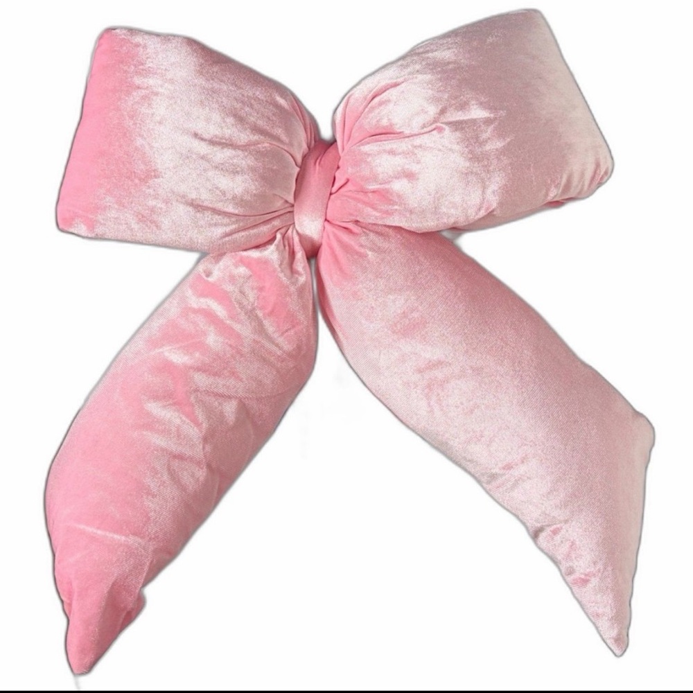 Pink Velvet Oversized Christmas Bow Decoration  Plush Bow